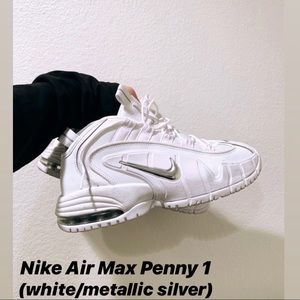 Nike Air Max Penny 1 White Metallic Silver 👩 7.5